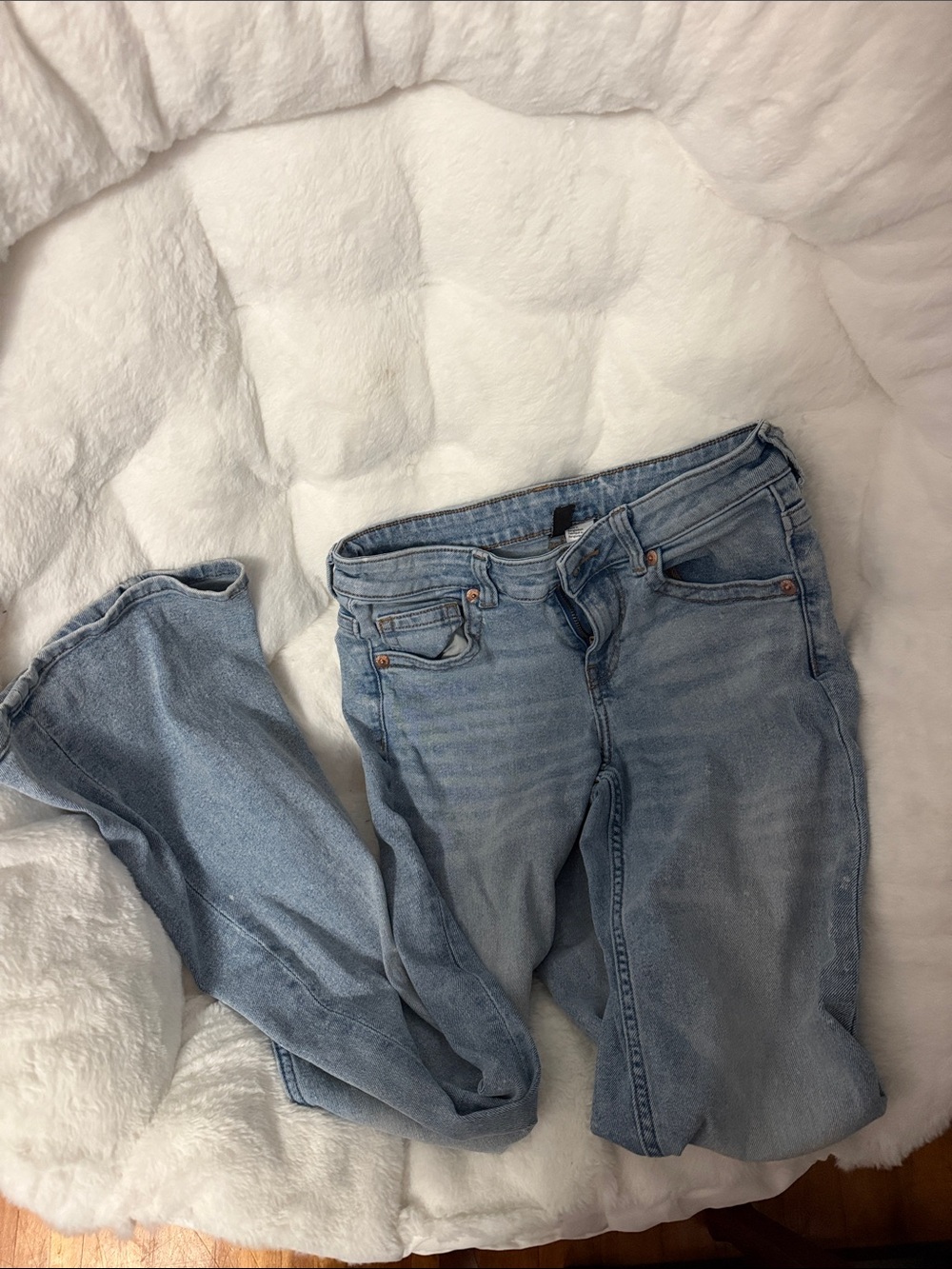 Light Blue Low to Mid Rise Women's Flared Jeans - Classic Slim Fit